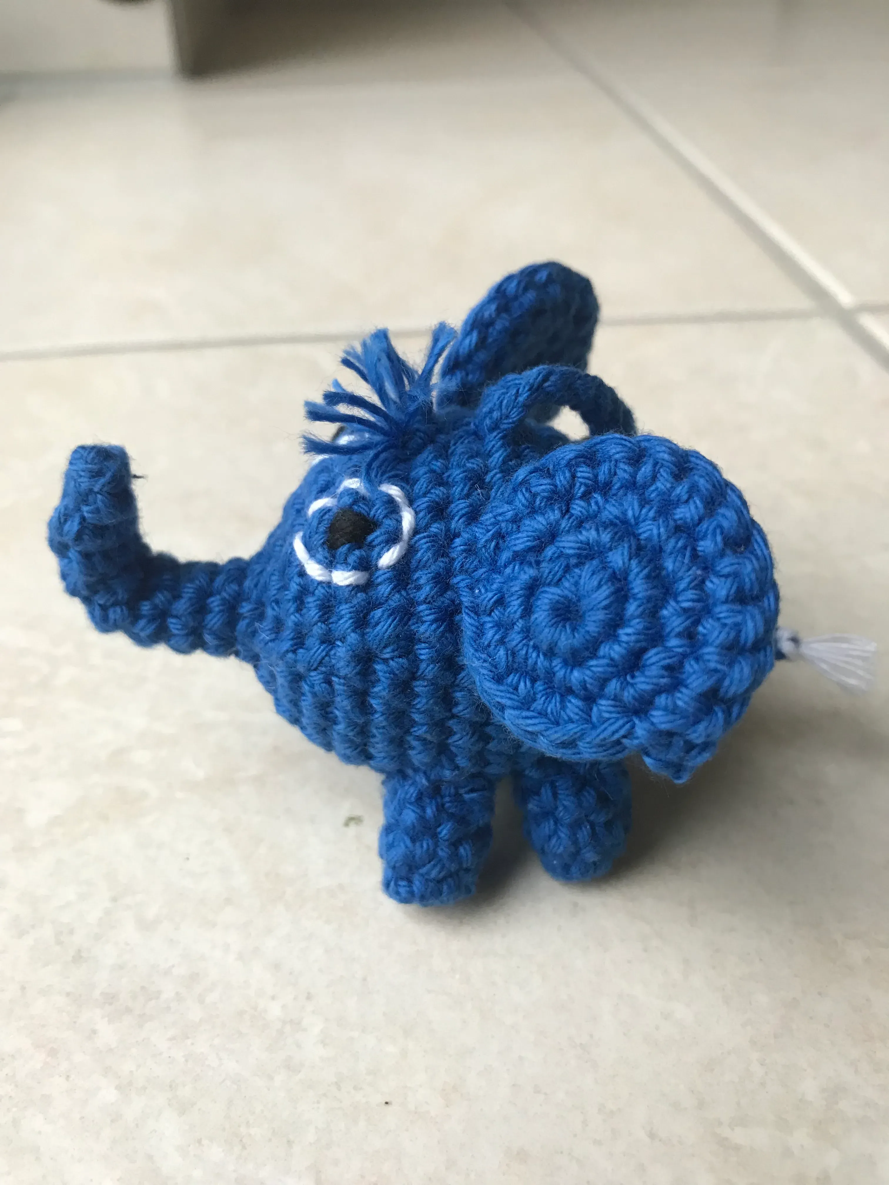 Schlüsselanhänger Elefant Blauer Elefant, wahlweise in grau